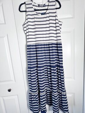 lands end sleeveless tiered maxi dress Women's Cotton Voile Halter Tiered Maxi Dress